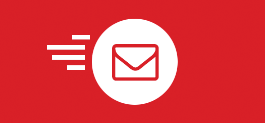E-Mail Versand Logo - rot weiß